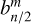 $b_{{n \mathord{\left/ {\vphantom {n 2}} \right. \kern-\nulldelimiterspace} 2}}^m$
