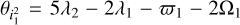 ${\theta _{i_1^2}} = 5{\lambda _2} - 2{\lambda _1} - {\varpi _1} - 2{{\rm{\Omega }}_1}$