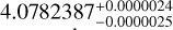 $4.0782387_{ - 0.0000025}^{ + 0.0000024}$