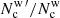 $ N_{\mathrm{c}}^{\mathrm{w\,\prime}}/N_{\mathrm{c}}^{\mathrm{w}} $
