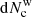 $ \mathrm{d}N_{\mathrm{c}}^{\mathrm{w}} $