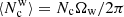 $ \langle N_{\mathrm{c}}^{\mathrm{w}} \rangle = N_{\mathrm{c}} \Omega_{\mathrm{w}}/2\pi $