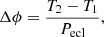 $$ \begin{aligned} \Delta \phi = \frac{T_2-T_1}{P_{\rm ecl}}, \end{aligned} $$