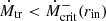$ \dot M_{\mathrm{tr}} < \dot M_{\mathrm{crit}}^-(r_{\mathrm{in}}) $
