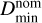 $D_{{\rm{min}}}^{{\rm{nom}}}$