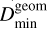 $D_{\min }^{{\rm{geom}}}$