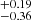 $ ^{+0.19}_{-0.36} $