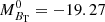 $ M^{0}_{B_{\rm T}} = -19.27 $