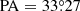 $ \rm PA=33{{\overset{\circ}{.}}}27 $