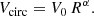 $$ \begin{aligned} V_{\rm circ} = V_0\,R^\alpha . \nonumber \end{aligned} $$