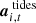 $ \boldsymbol{a}_{i,t}^{\text{ tides}} $