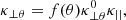 $$ \begin{aligned} \kappa _{\bot \theta }=f(\theta )\kappa _{\bot \theta }^{0}\kappa _{||}, \end{aligned} $$