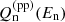 $ Q_{\mathrm{n}}^{\mathrm{(pp)}}(E_{\mathrm{n}}) $
