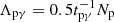 $ \Lambda_{\mathrm{p}\gamma} = 0.5 t^{-1}_{\mathrm{p\gamma}}N_{\mathrm{p}} $
