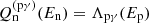 $ Q_{\mathrm{n}}^{\mathrm{(p\gamma)}}(E_{\mathrm{n}}) = \Lambda_{\mathrm{p\gamma}}(E_{\mathrm{p}}) $