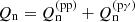 $ Q_{\mathrm{n}} = Q_{\mathrm{n}}^{\mathrm{(pp)}} + Q_{\mathrm{n}}^{\mathrm{(p\gamma)}} $