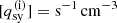$ [q_{\mathrm{sy}}^{\mathrm{(i)}}] = \mathrm{s}^{-1}\,\mathrm{cm}^{-3} $