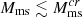 $ M_{\mathrm{ms}} \lesssim M^{cr}_{\mathrm{ms}} $