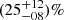 $ (25^{+12}_{-08})\% $