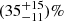 $ (35^{+15}_{-11})\% $
