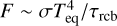 $F \sim {{\sigma T_{{\rm{eq}}}^4} \mathord{\left/ {\vphantom {{\sigma T_{{\rm{eq}}}^4} {{\tau _{{\rm{rcb}}}}}}} \right. \kern-\nulldelimiterspace} {{\tau _{{\rm{rcb}}}}}}$