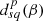 $ d_{sq}^{p}(\beta) $