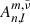 $ A_{n,l}^{m,\tilde{\nu}} $