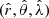 $ (\hat{r}, \hat{\theta}, \hat{\lambda}) $