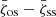 $ \bar{\zeta}_{\mathrm{os}}-\bar{\zeta}_{\mathrm{ss}} $