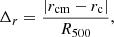 $$ \begin{aligned} \Delta _r = \frac{|r_{\rm cm}-r_{\rm c}|}{R_{500}}, \end{aligned} $$