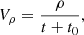 $$ \begin{aligned} V_{\rho }=\frac{\rho }{t+t_0}, \end{aligned} $$