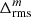 $ \Delta^m_{\rm rms} $