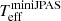 $ T_{\mathrm{eff}}^{\mathrm{miniJPAS}} $