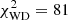 $ \chi ^2_{\rm WD} = 81 $