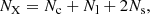 $$ \begin{aligned} N_{\rm X}=N_{\rm c} + N_{\rm l} + 2N_{\rm s}, \end{aligned} $$