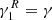 $ \gamma_1^R=\gamma $