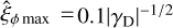 ${\hat \xi _{\phi \max }} = 0.1{\left| {{\gamma _{\rm{D}}}} \right|^{ - 1/2}}$