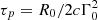 $ \tau_p=R_0/2c\Gamma_0^2 $