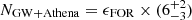 $ N_{\mathrm{GW+ Athena}}=\epsilon_{\mathrm{FOR}}\times (6_{-3}^{+2}) $