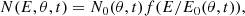 $$ \begin{aligned} N(E,\theta ,t)=N_0(\theta ,t) f(E/E_0(\theta ,t)), \end{aligned} $$