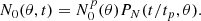 $$ \begin{aligned} N_0(\theta ,t)=N_0^p(\theta ) P_N(t/t_p,\theta ). \end{aligned} $$