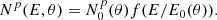 $$ \begin{aligned} N^p(E,\theta )=N_0^p(\theta ) f(E/E_0(\theta )). \end{aligned} $$