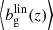 $ \left\langle b^{\mathrm{lin}}_{\mathrm{g}}(z)\right\rangle $