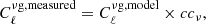 $$ \begin{aligned} C^{\nu \mathrm{g} ,\mathrm{measured} }_{\ell } = C^{\nu \mathrm{g} ,\mathrm{model} }_{\ell }\times cc_{\nu }, \end{aligned} $$