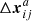 $ \Delta \boldsymbol{x}^a_{ij} $