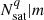 $ {N^q_{\rm sat}|m} $
