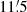 $ 11{{\overset{\prime}{.}}}5 $