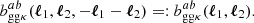 $$ \begin{aligned} b _{\mathrm{gg} \kappa }^{ab}(\boldsymbol{\ell }_1, \boldsymbol{\ell }_2, -\boldsymbol{\ell }_1-\boldsymbol{\ell }_2) =: b _{\mathrm{gg} \kappa }^{ab}(\boldsymbol{\ell }_1, \boldsymbol{\ell }_2). \end{aligned} $$