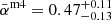 $ \bar{\alpha}^{\mathrm{m4}}=0.47^{+0.11}_{-0.13} $