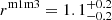$ r^{\mathrm{m1m3}}=1.1^{+0.2}_{-0.2} $